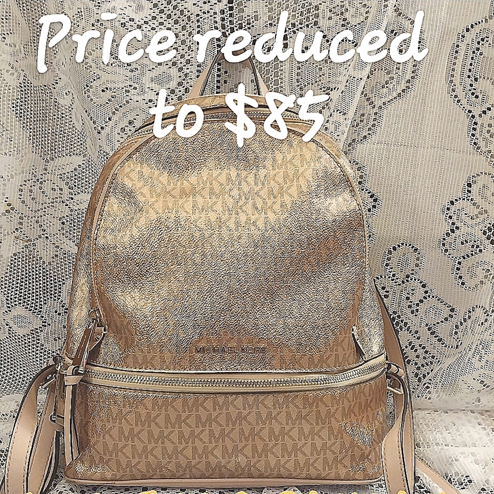 Rose Gold MK Backpack